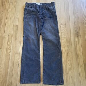 Vintage Aeropostale Pants Mens 32x32 Grey Corduroy Boot Wide Leg Y2K